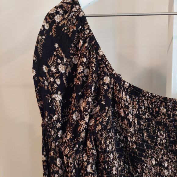 Promesa Crop Top Small Smocked Renaissance Fairy Grunge Peasant Milkmaid - Picture 4 of 7